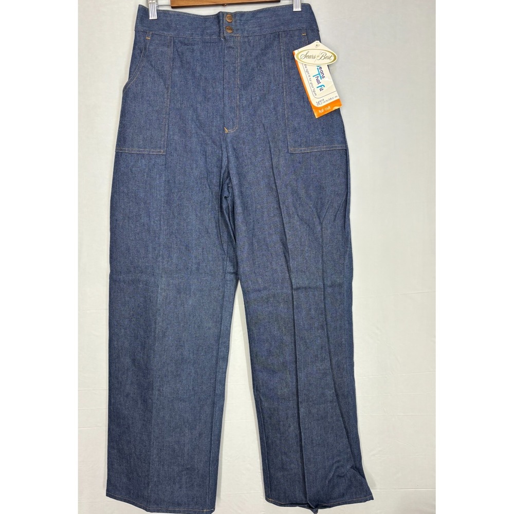 Sears Roebuck & Co Jeans That Fit Women's Blue Denim Full Cut NWT Vintage Hippie